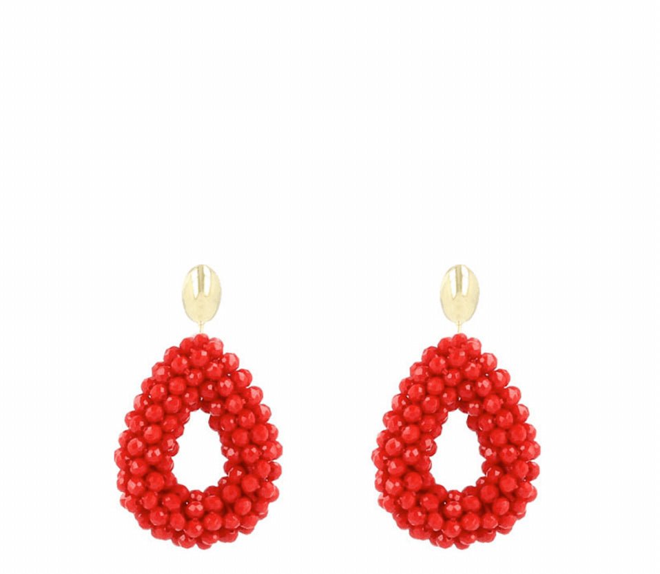 LOTT.gioielli Ohrringe Berry Drop, red, S, Stecker, vergoldet