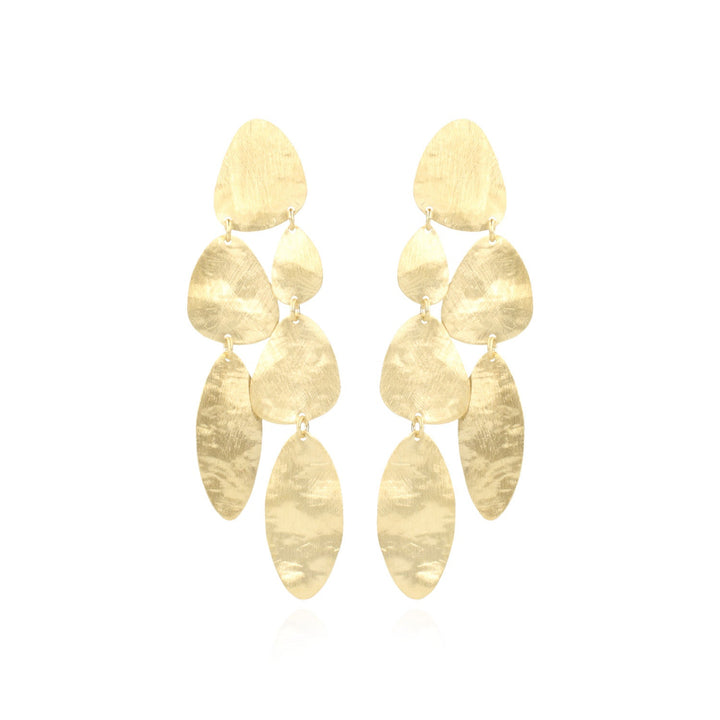 LOTT.gioielli Ohrringe Classic Stone Shape, XL, vergoldet