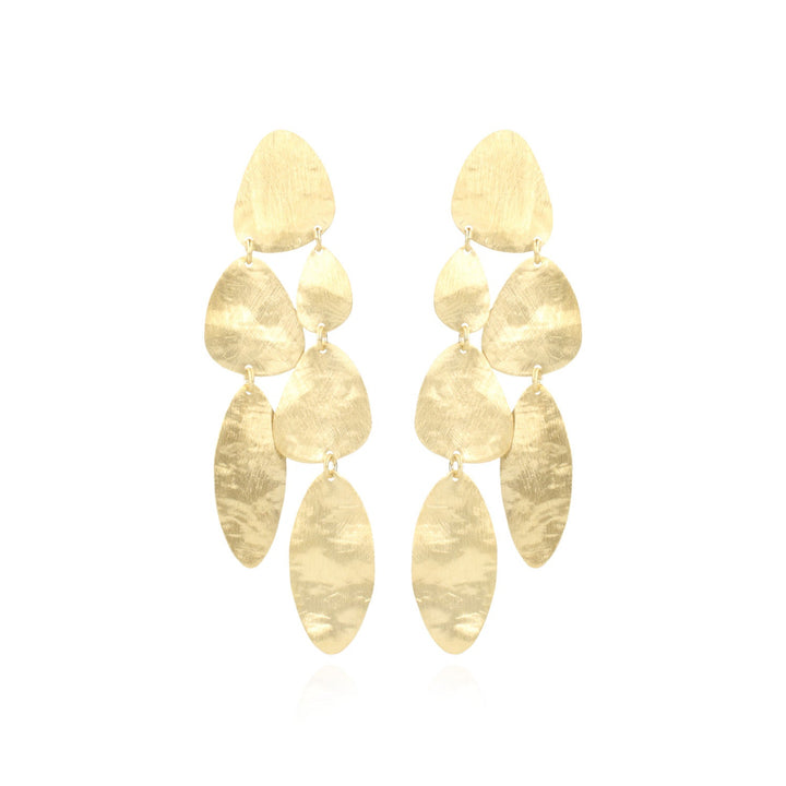 LOTT.gioielli Ohrringe Classic Stone Shape, XL, vergoldet