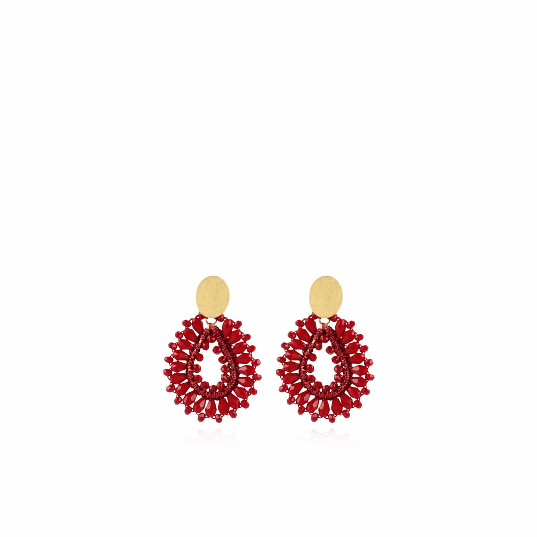 LOTT.gioielli Ohrringe Silk Drop, red, S, vergoldet