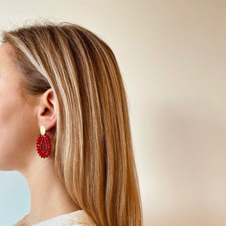 LOTT.gioielli Ohrringe Silk Drop, red, S, vergoldet