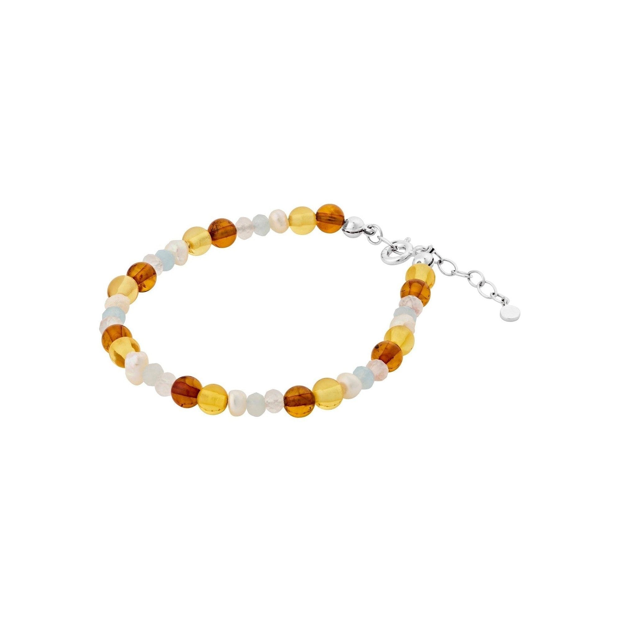 Pernille Corydon Armband Amber Glow, Silber