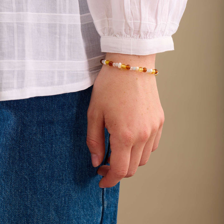 Pernille Corydon Armband Amber Glow, vergoldet
