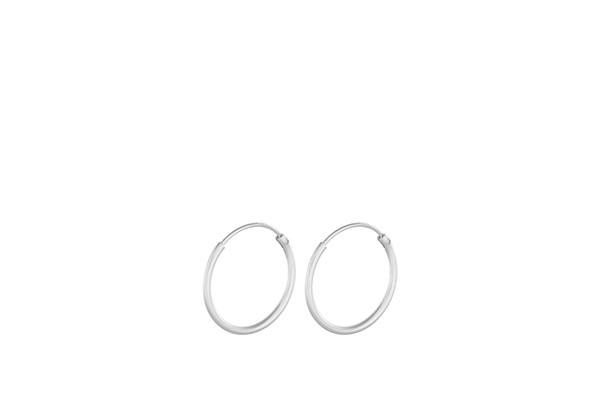 Pernille Corydon Creolen Micro Plain Hoops, Silber