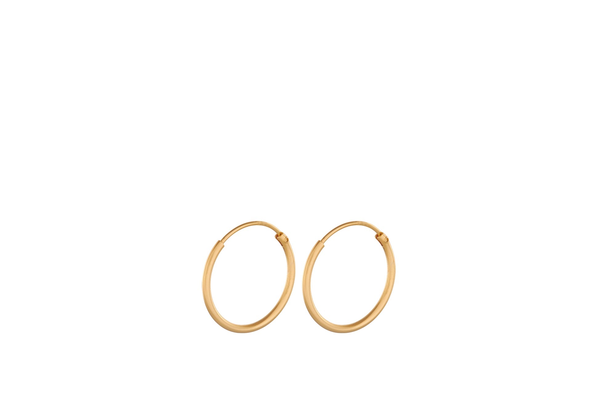 Pernille Corydon Creolen Micro Plain Hoops, vergoldet