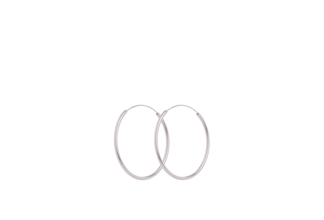Pernille Corydon Creolen Mini Plain Hoops, Silber