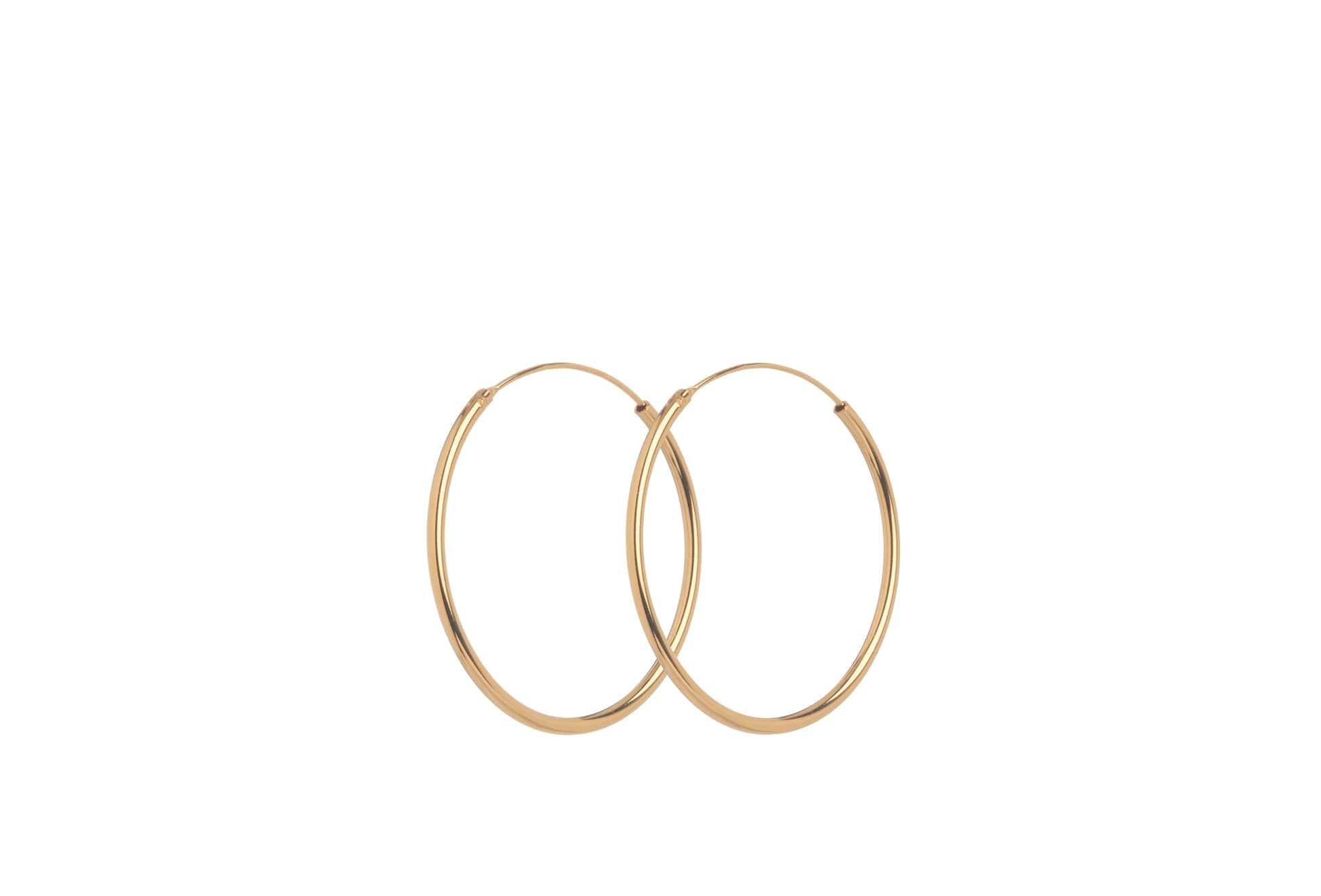 Pernille Corydon Creolen Plain Hoops, vergoldet