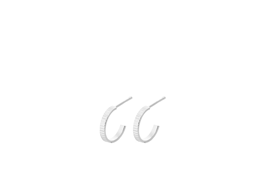 Pernille Corydon Creolen Sea Reflection Mini Hoops, Silber