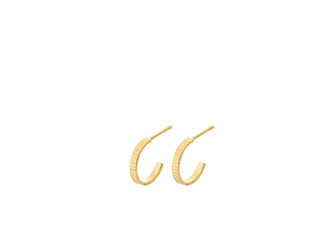 Pernille Corydon Creolen Sea Reflection Mini Hoops, vergoldet