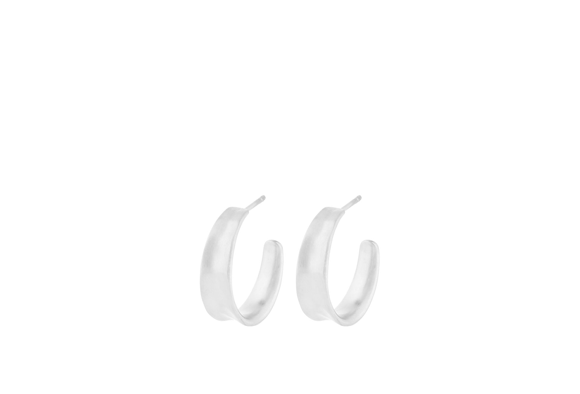 Pernille Corydon Creolen Small Saga, Silber