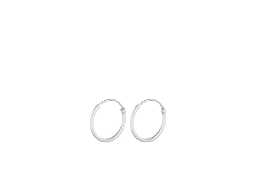 Pernille Corydon Creolen Tiny Plain Hoops, Silber