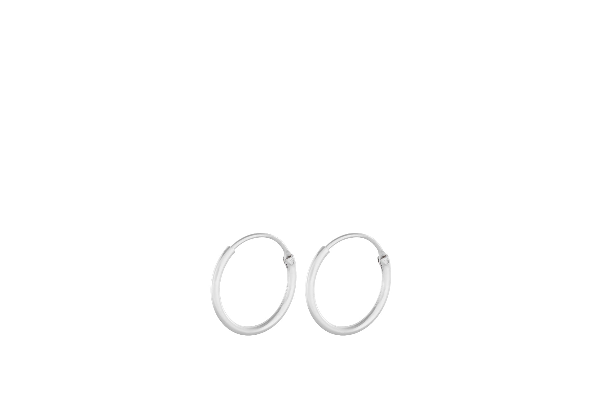 Pernille Corydon Creolen Tiny Plain Hoops, Silber