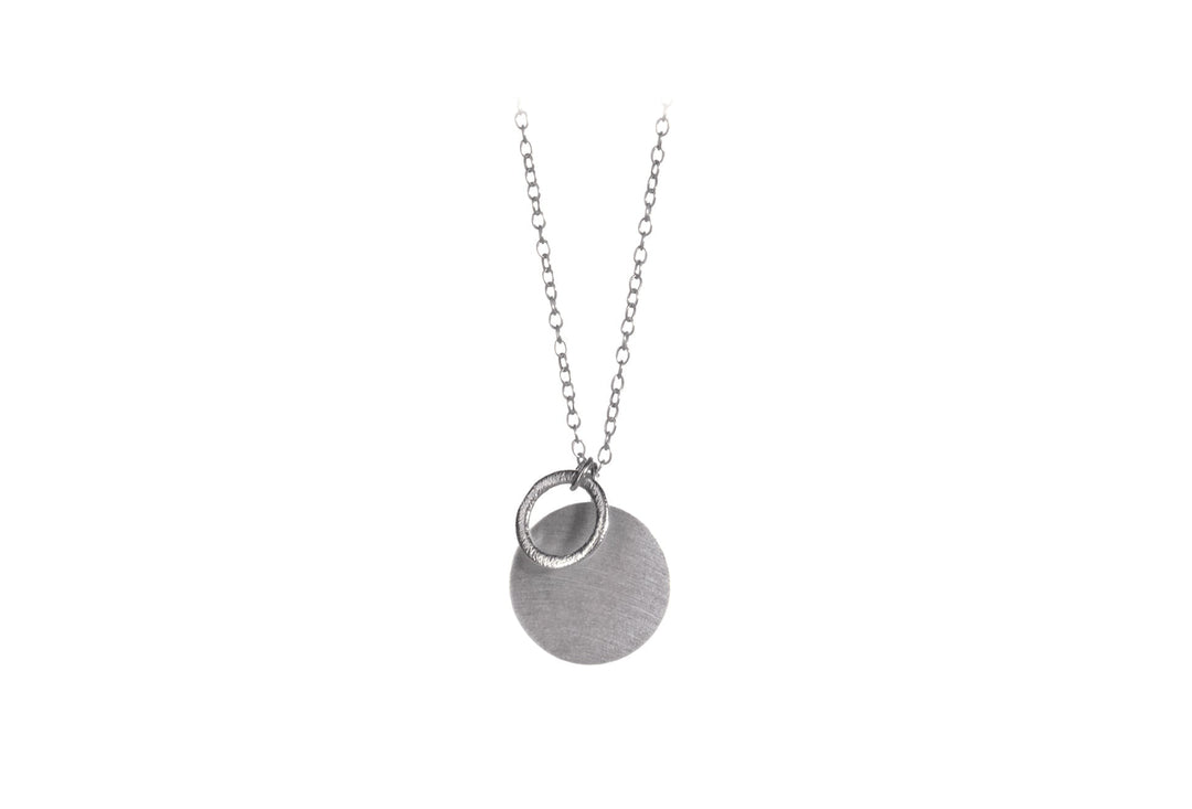 Pernille Corydon Kette Coin & Circle, Silber
