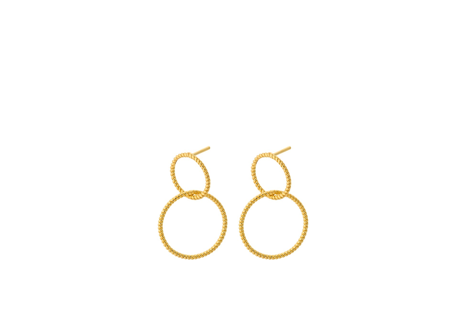 Pernille Corydon Ohrringe Double Twisted, vergoldet