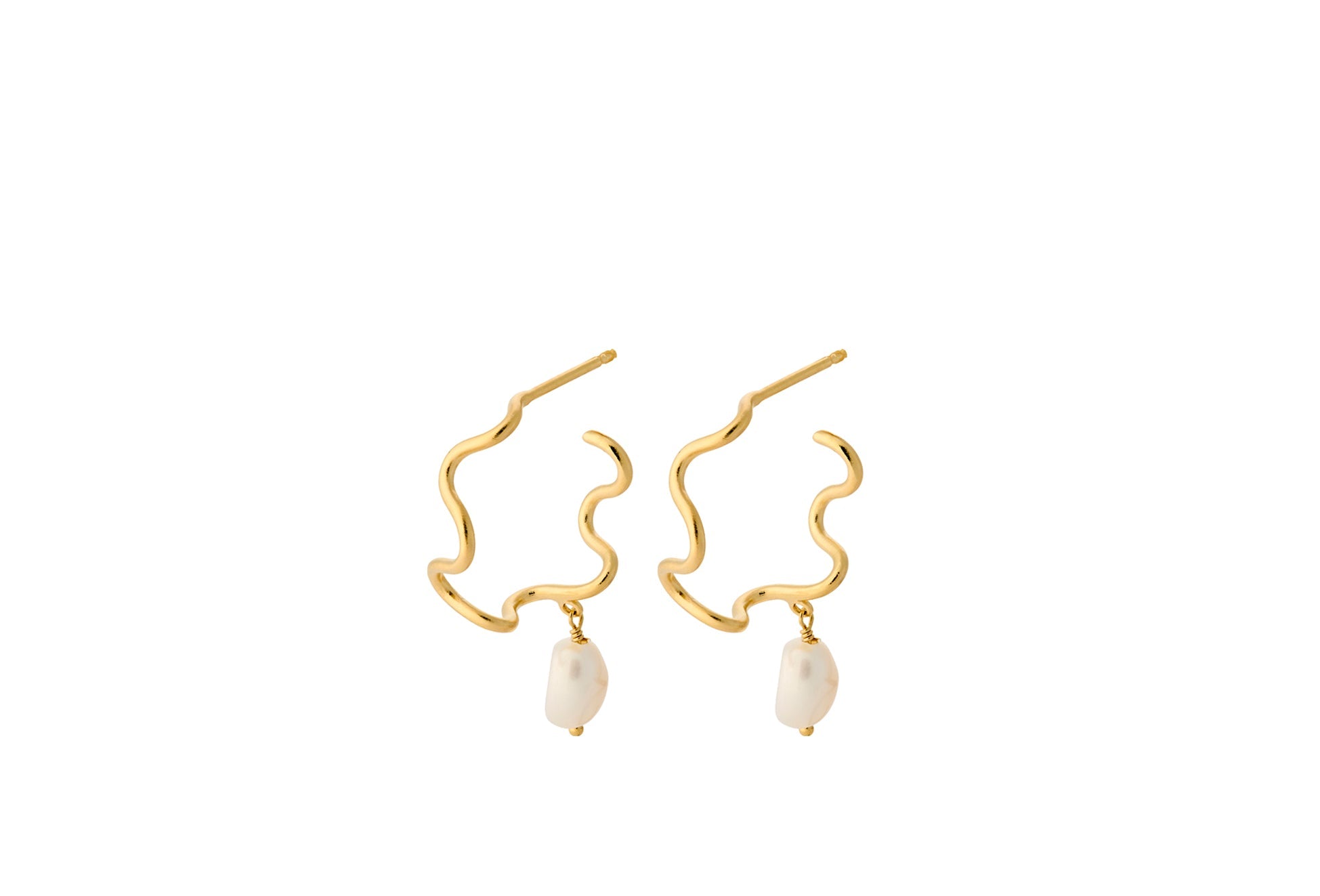 Pernille Corydon Ohrringe Small Bay, vergoldet