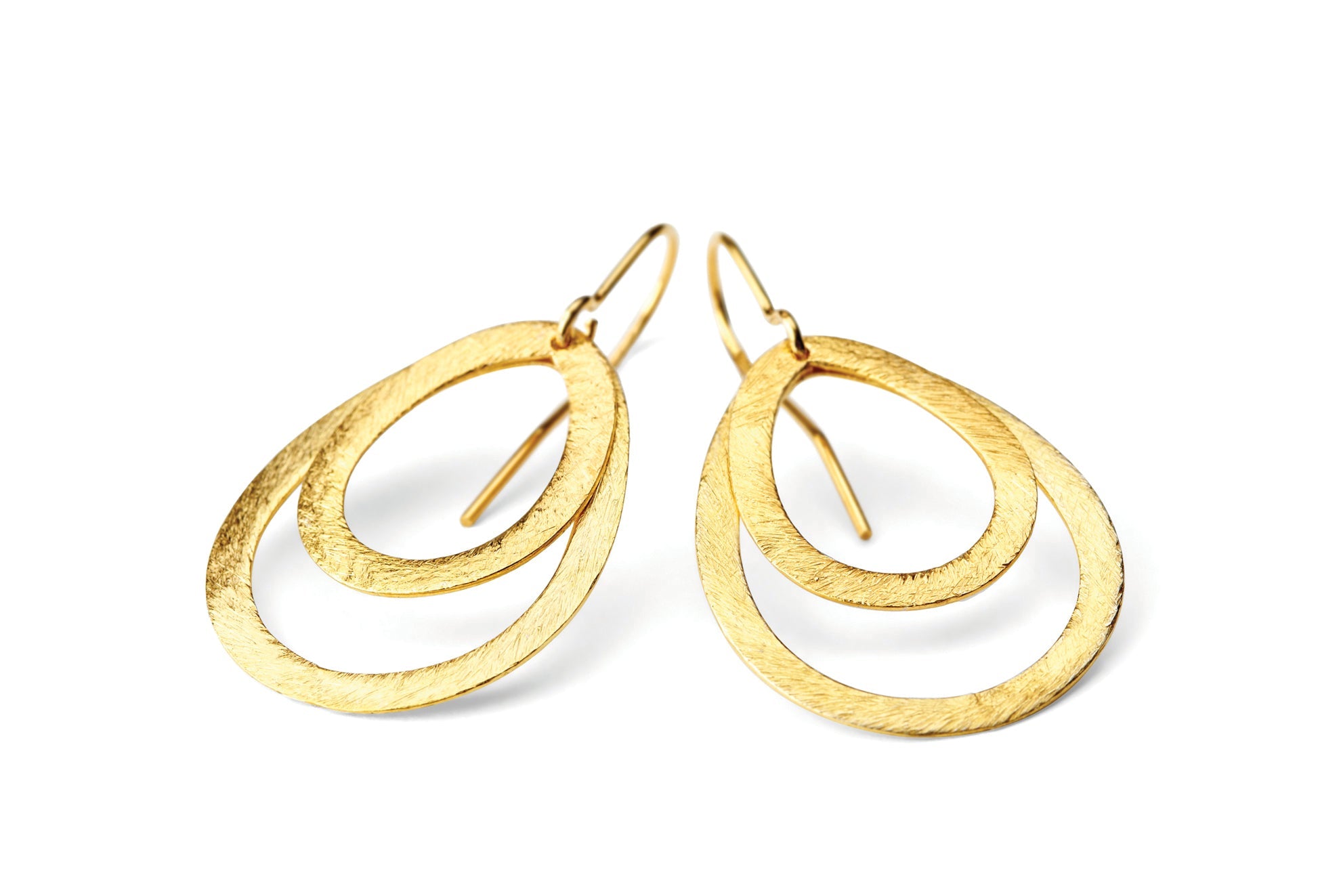 Pernille Corydon Ohrringe Small Double Drops, vergoldet