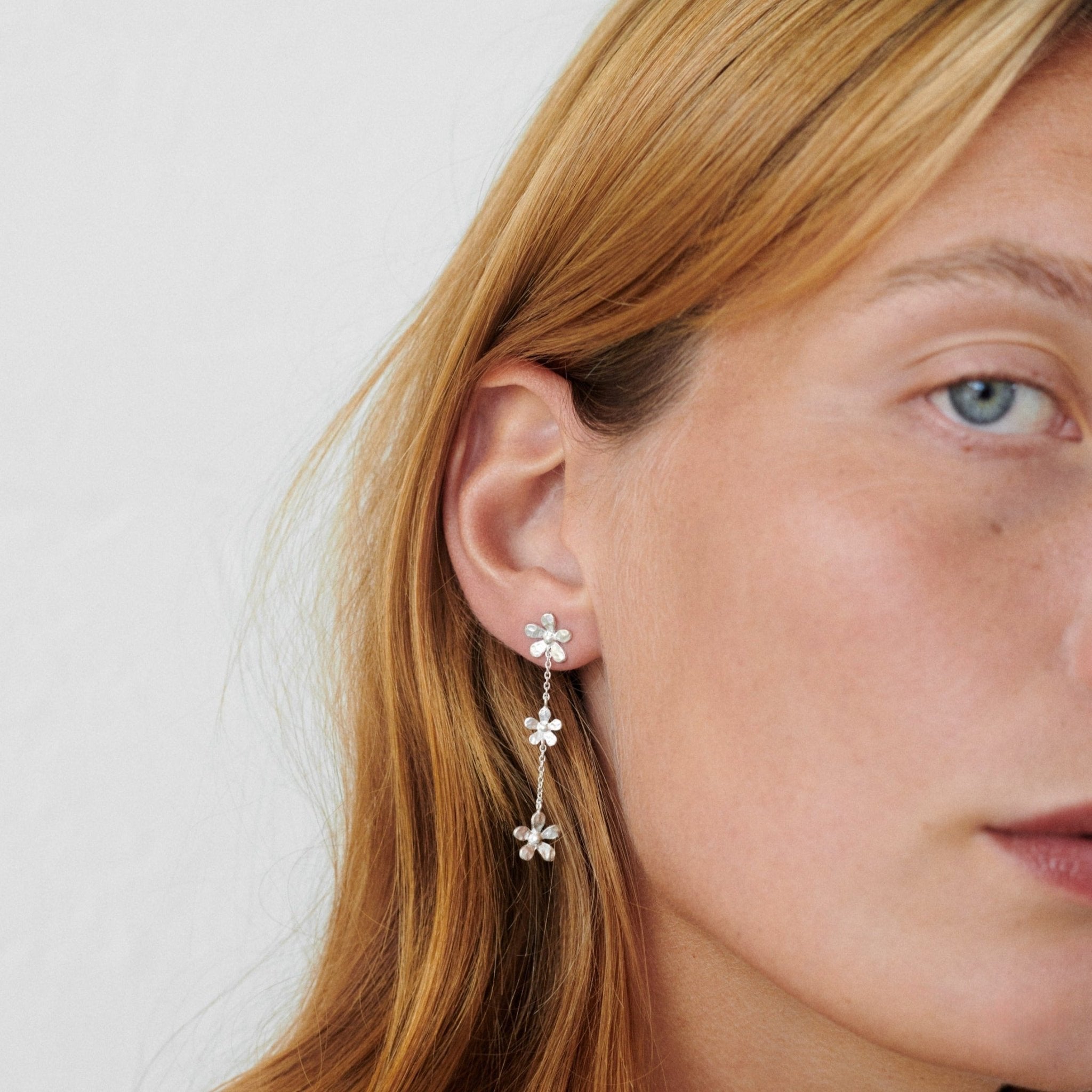 Pernille Corydon Ohrringe Wild Poppy, Silber