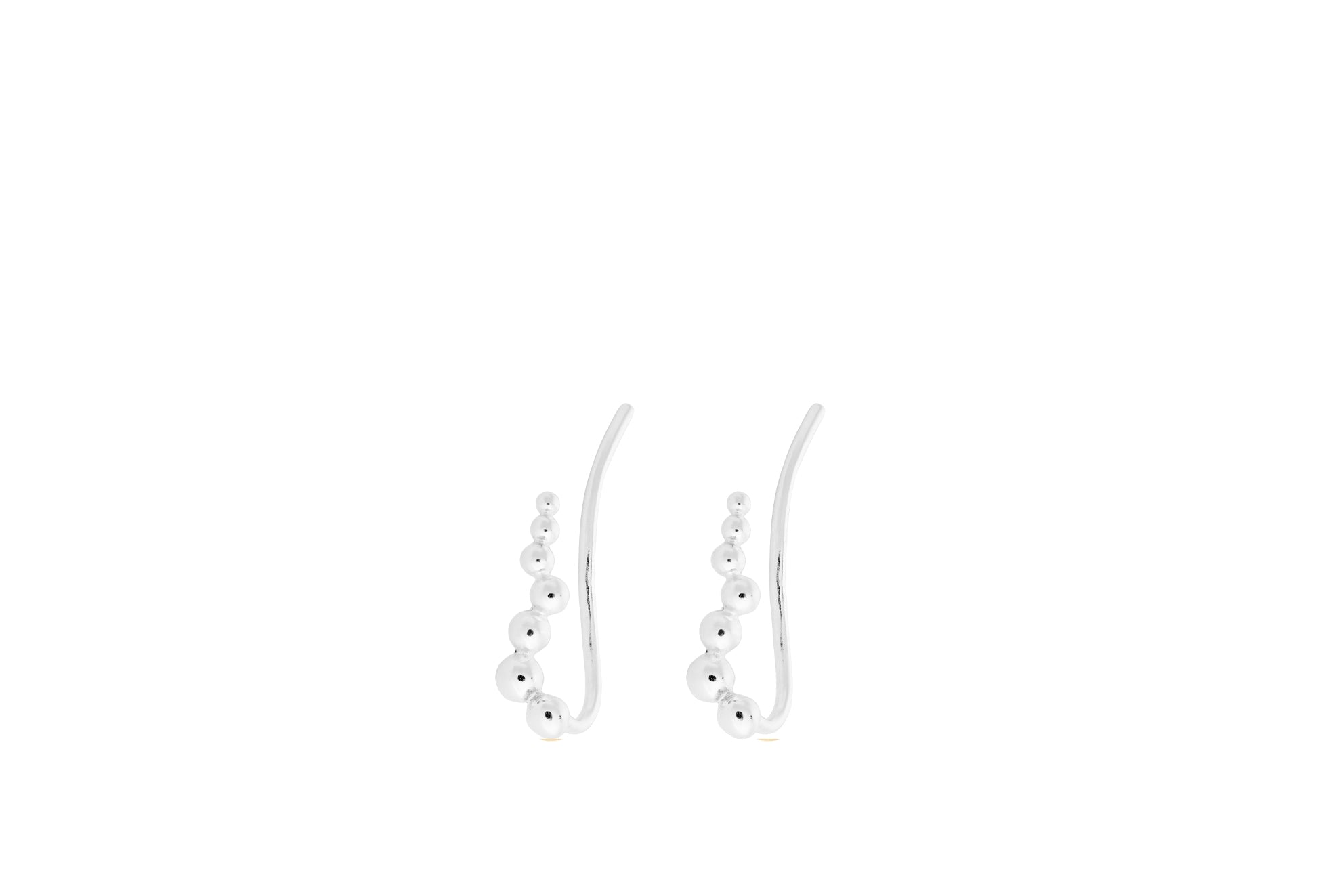 Pernille Corydon Ohrstecker Earclimber Glint, Silber