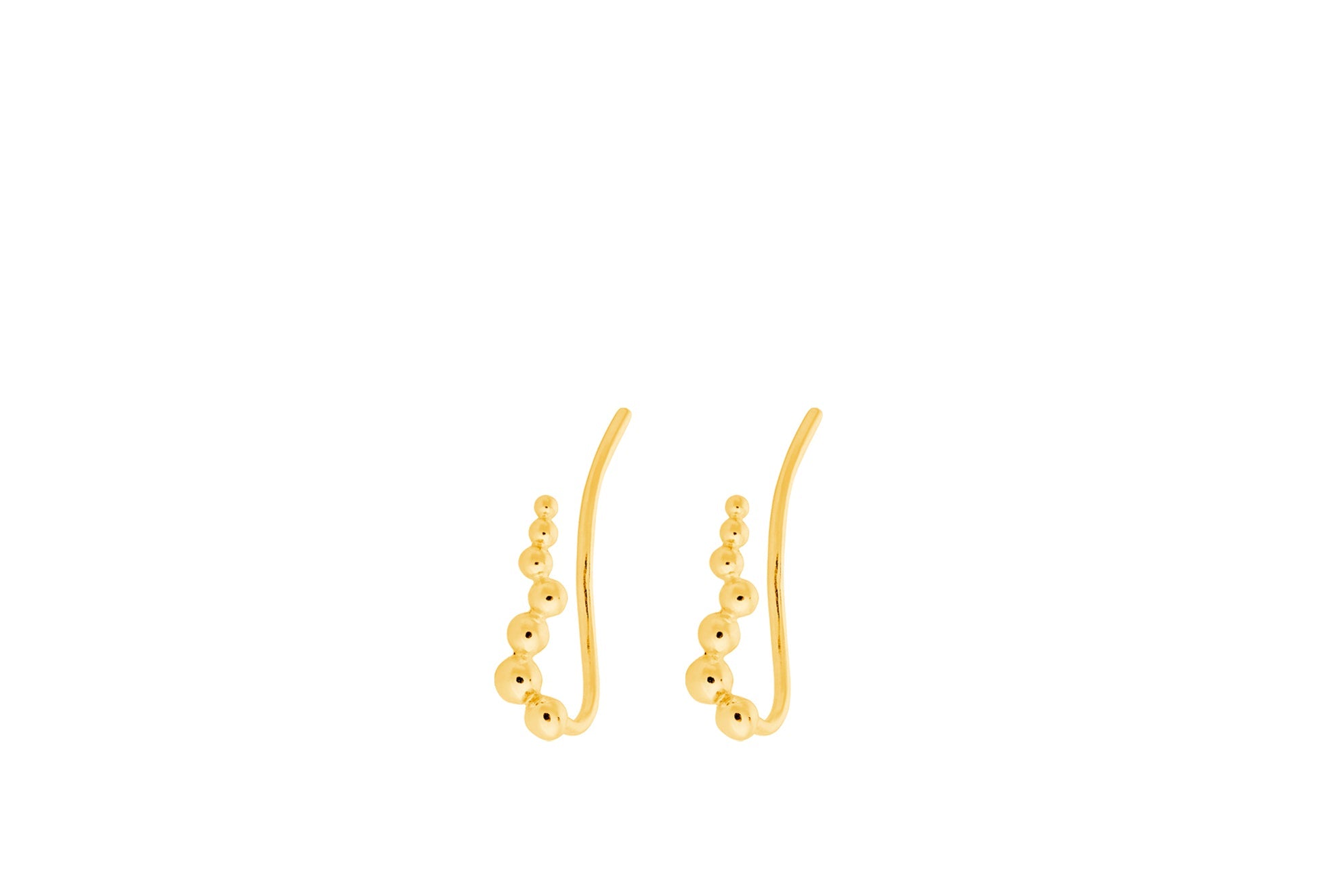 Pernille Corydon Ohrstecker Earclimber Glint, vergoldet