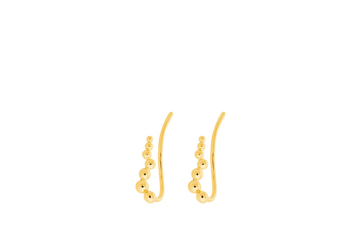 Pernille Corydon Ohrstecker Earclimber Glint, vergoldet
