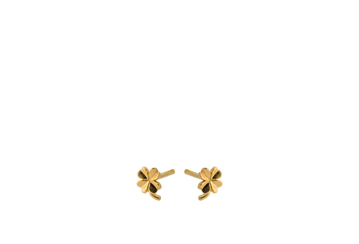 Pernille Corydon Ohrstecker Mini Clover, vergoldet