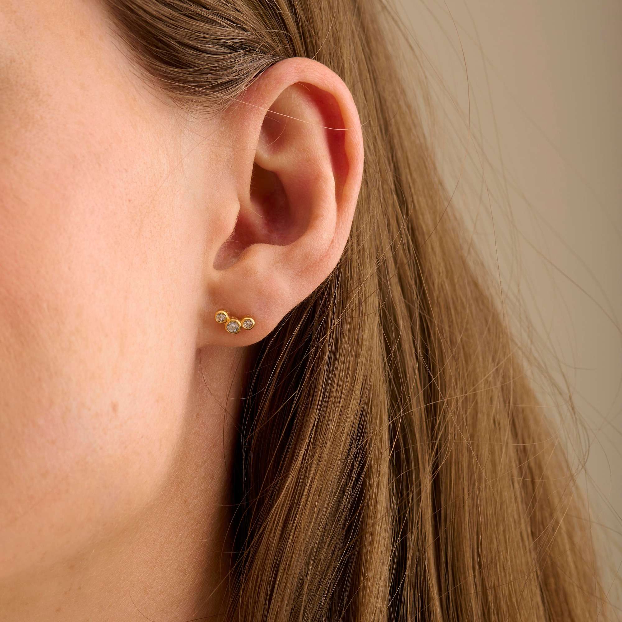 Pernille Corydon Ohrstecker Orion, vergoldet