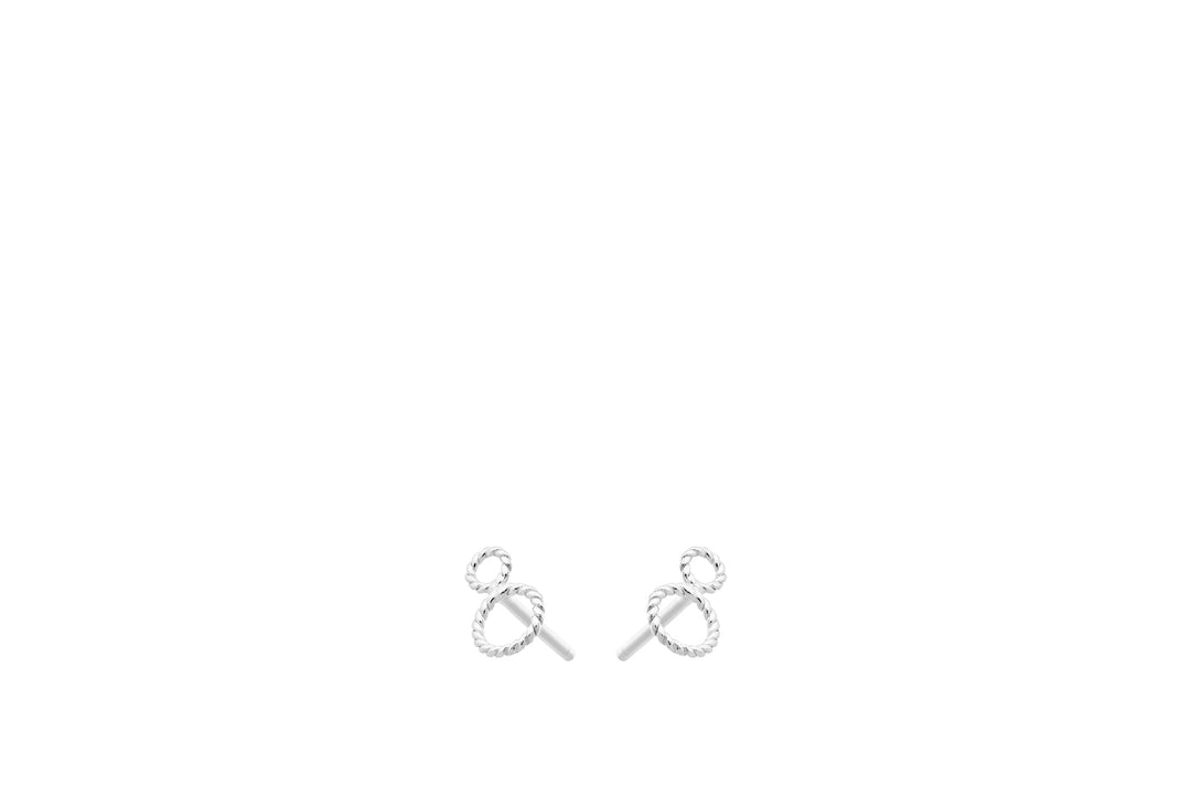 Pernille Corydon Ohrstecker Twisted, Silber