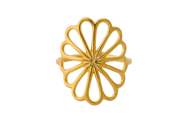 Pernille Corydon Ring Large Bellis, vergoldet