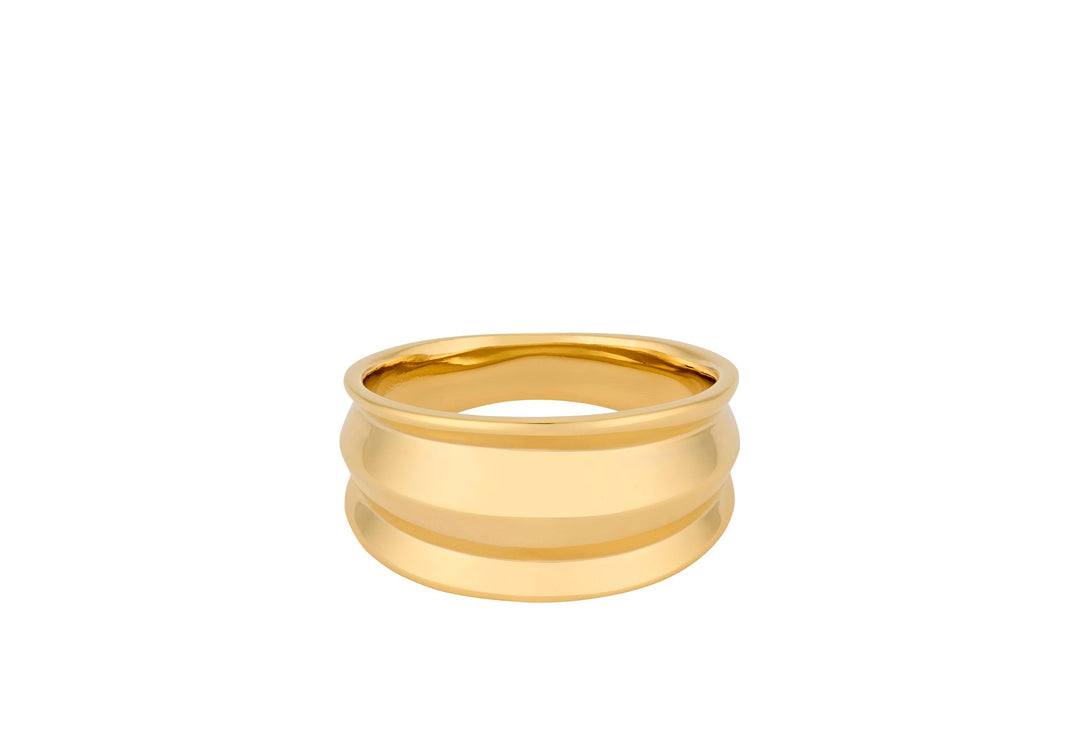 Pernille Corydon Ring Ocean Shine, vergoldet
