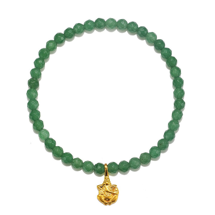 Satya Jewelry Armband Ganesha Hindu God, Guided Transf. Jade, vergoldet