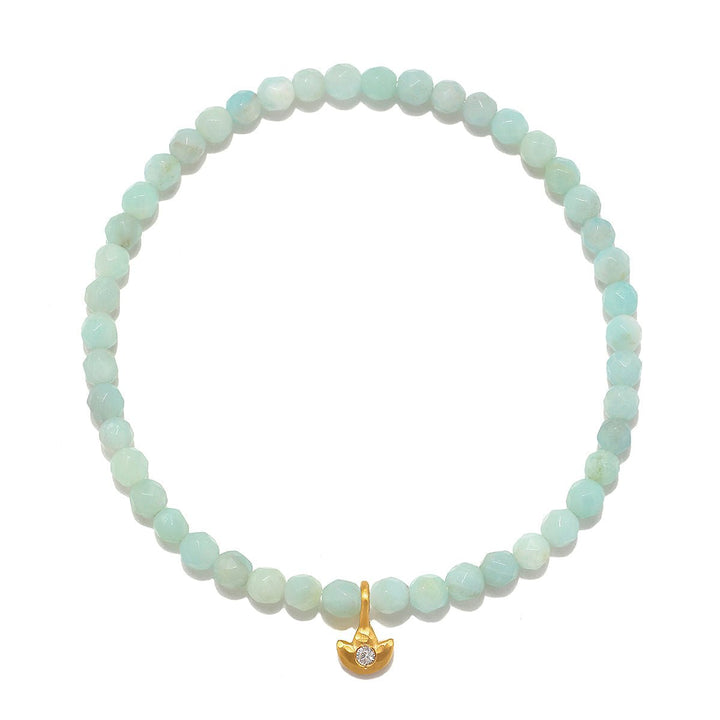 Satya Jewelry Armband Guided Inception Amazonite Lotus, vergoldet