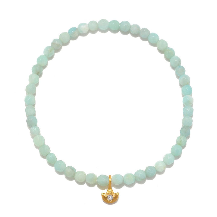 Satya Jewelry Armband Guided Inception Amazonite Lotus, vergoldet