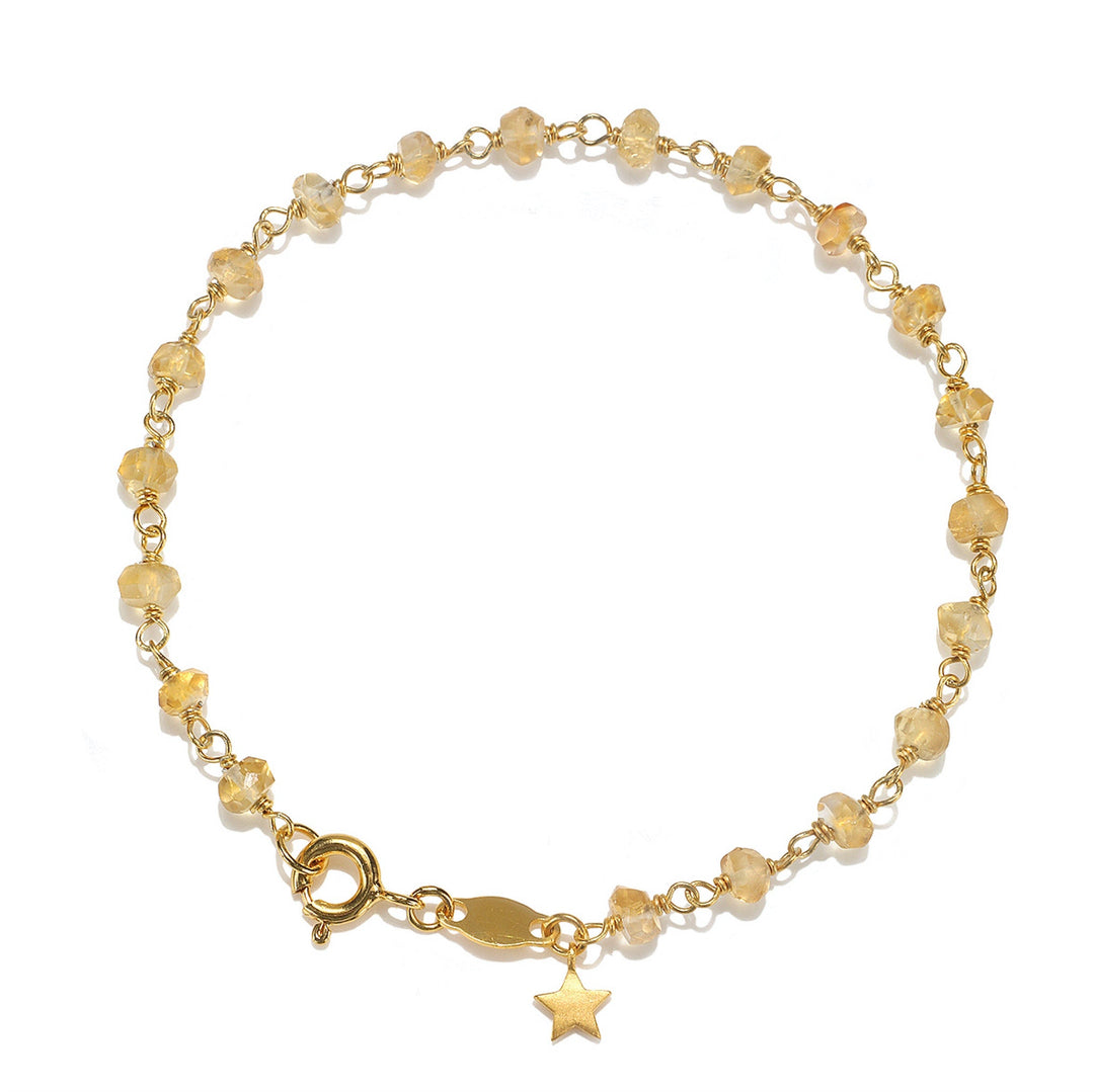 Satya Jewelry Armband Stellar Magic Star Citrine, vergoldet