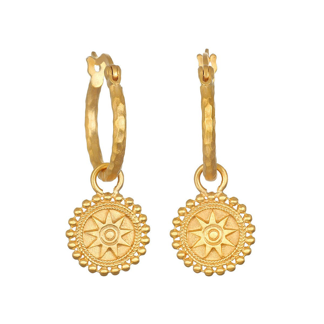 Satya Jewelry Creolen Sacred Connectedness Mini Mandala Hoop, vergoldet