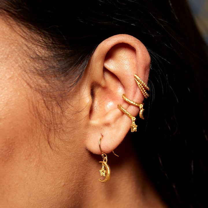 Satya Jewelry Earcuff Beautiful Journey Moon, vergoldet