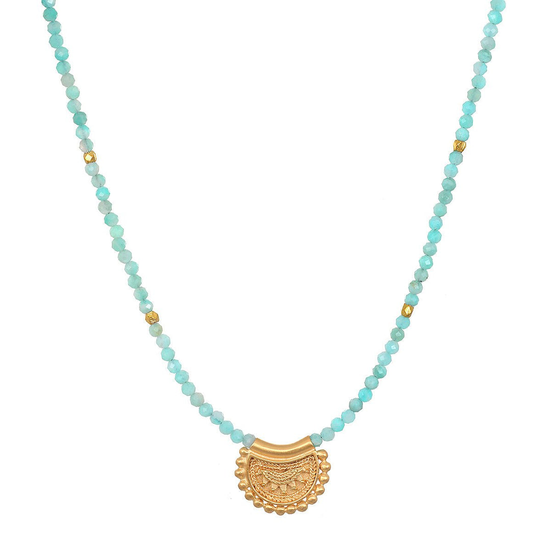 Satya Jewelry Kette Awaken Radiance Mini Mandala Choker, vergoldet