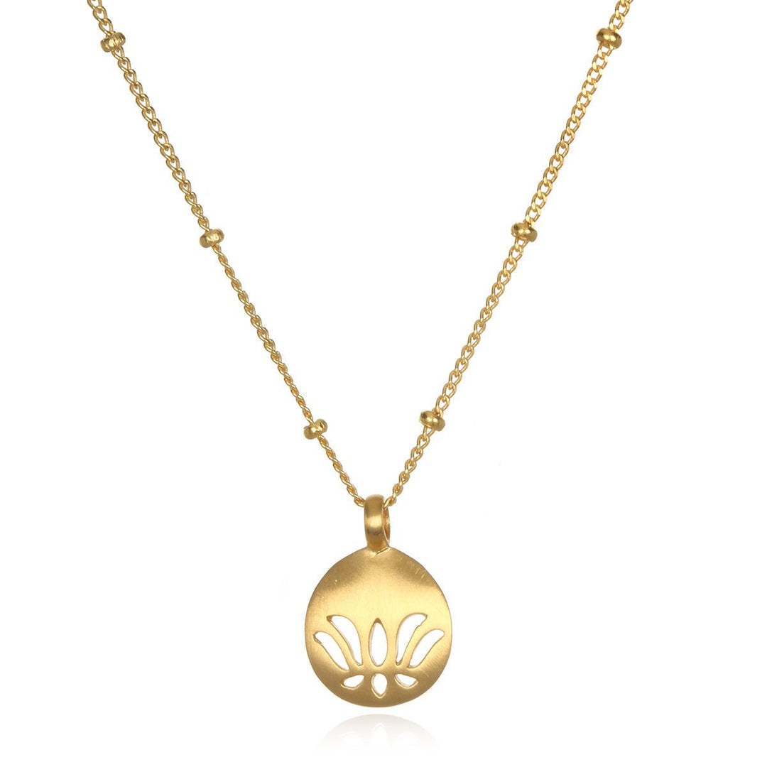 Satya Jewelry Kette Begin Today Lotus, vergoldet