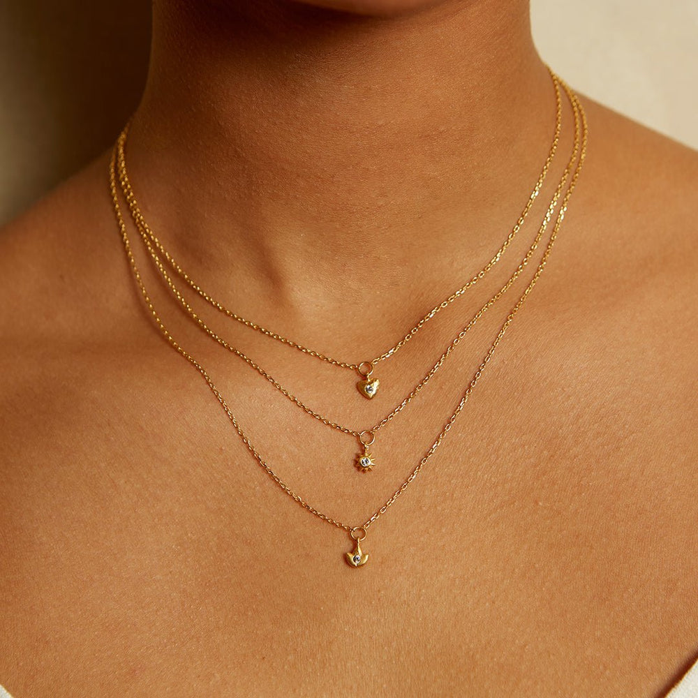 Satya Jewelry Kette Boundless Love Mini Heart Pendant, vergoldet