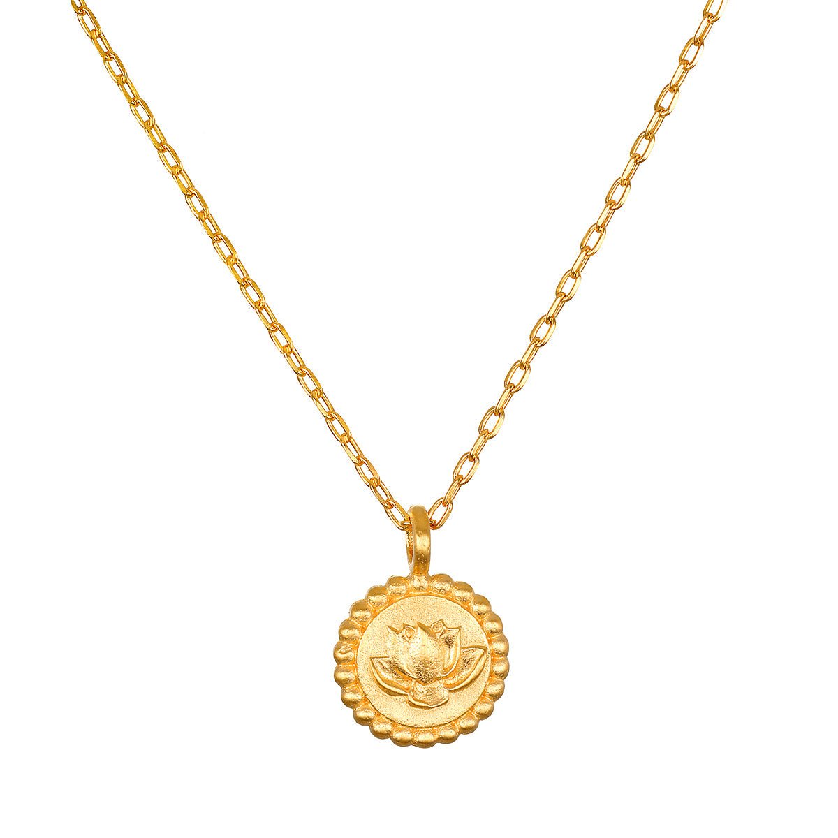 Satya Jewelry Kette Emerging Potential Lotus, vergoldet