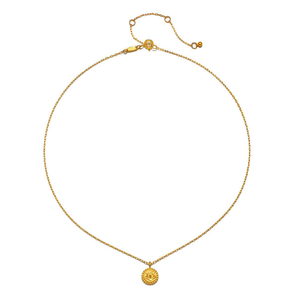 Satya Jewelry Kette Emerging Potential Lotus, vergoldet