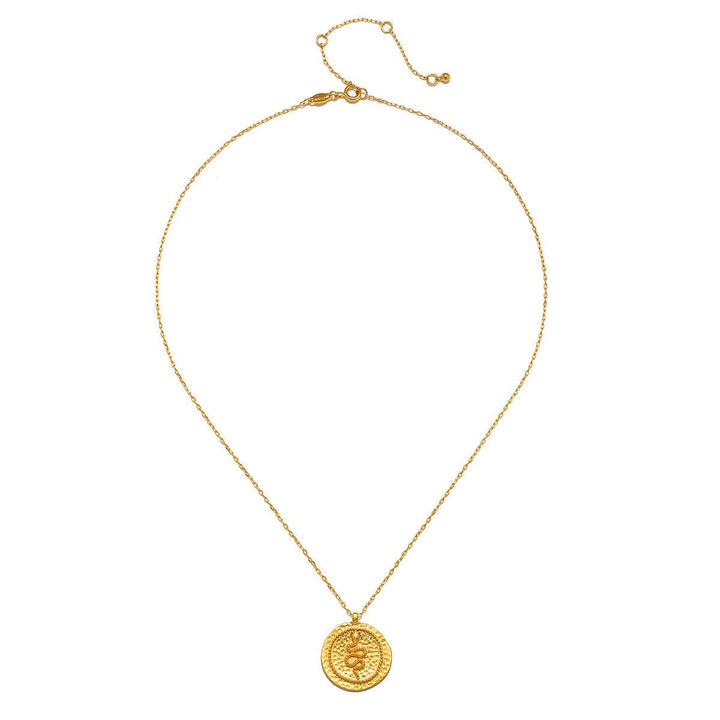 Satya Jewelry Kette Eternal Energy Snake Coin, vergoldet