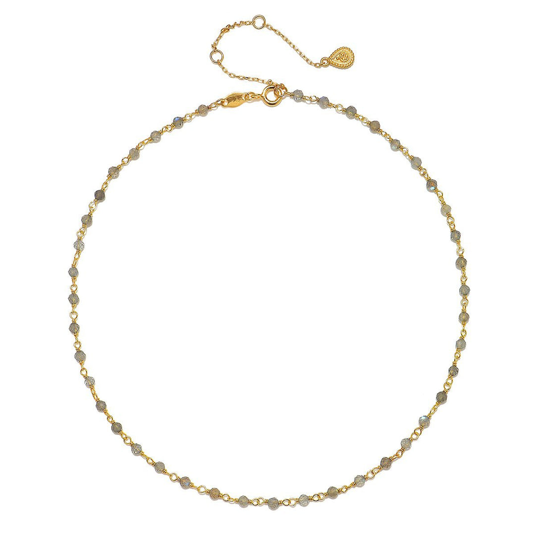 Satya Jewelry Kette Eternal Seeker Labradorite Choker, vergoldet