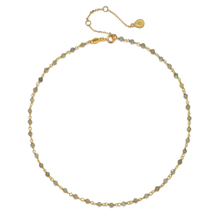 Satya Jewelry Kette Eternal Seeker Labradorite Choker, vergoldet