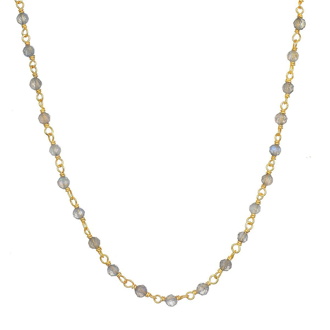 Satya Jewelry Kette Eternal Seeker Labradorite Choker, vergoldet