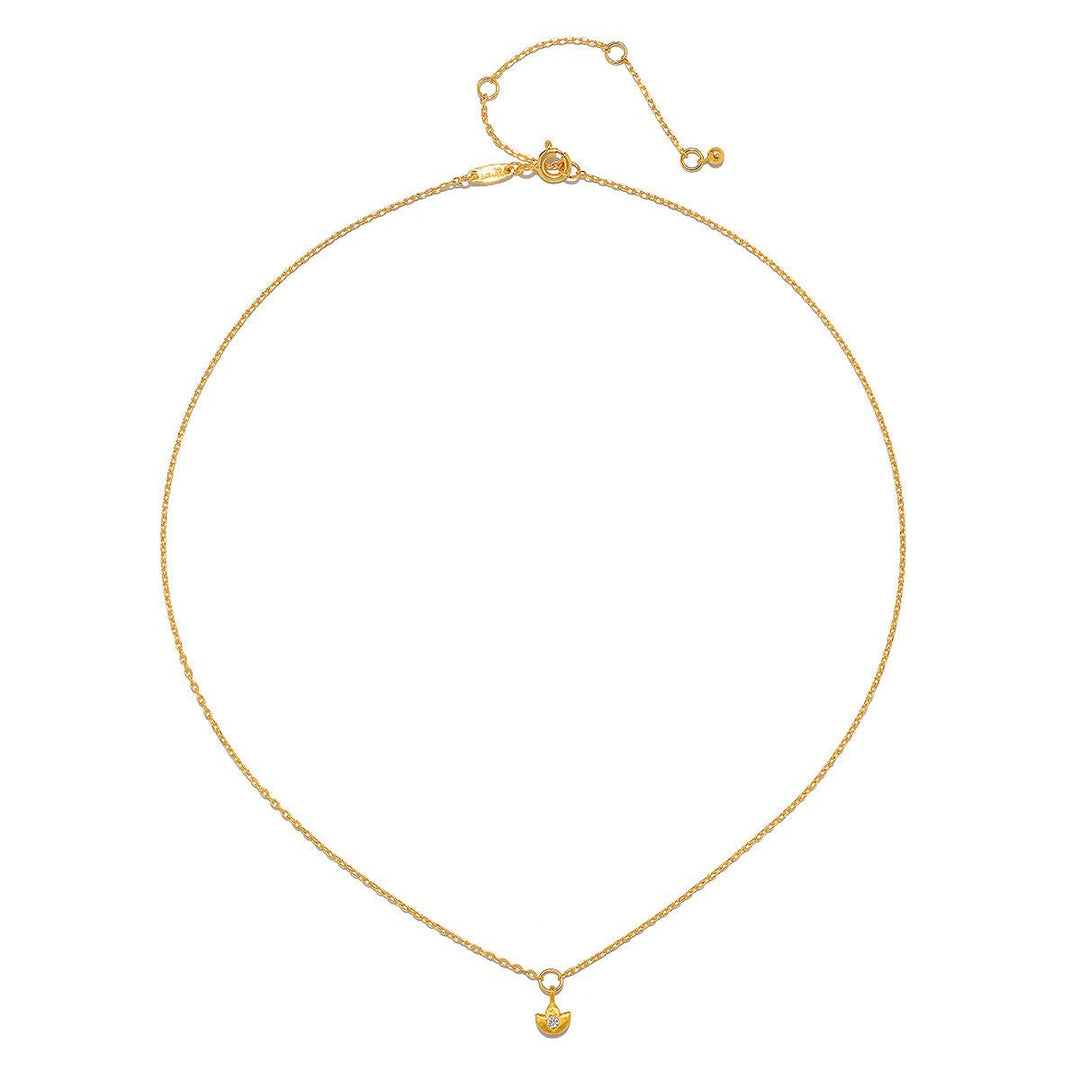Satya Jewelry Kette Ever Forward Mini Lotus Pendant, vergoldet