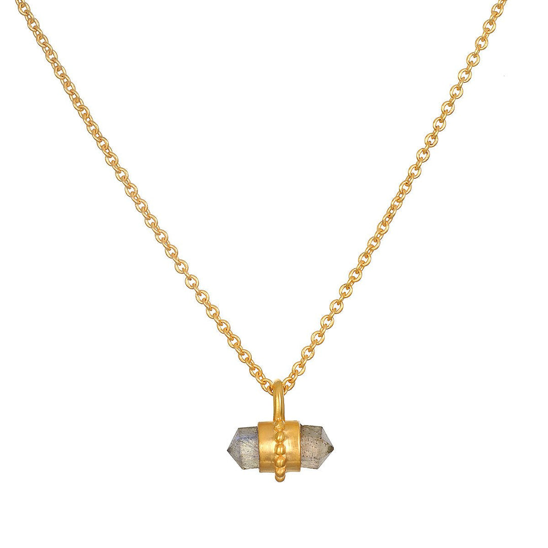 Satya Jewelry Kette Higher Purpose Labradorite, vergoldet