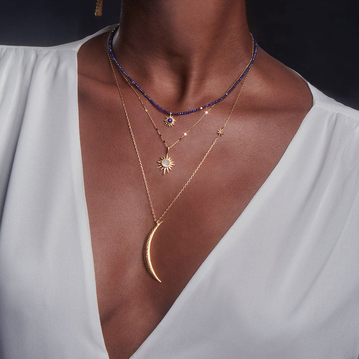 Satya Jewelry Kette Illuminated Path Gold Moon, vergoldet