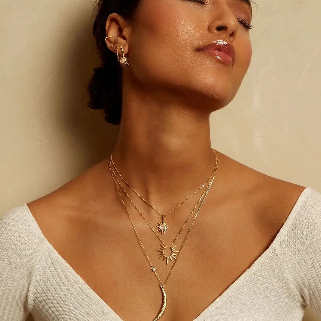 Satya Jewelry Kette Incandescent Glow Gold Starburst, vergoldet