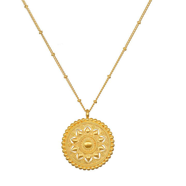 Satya Jewelry Kette Inner Light Mandala, vergoldet