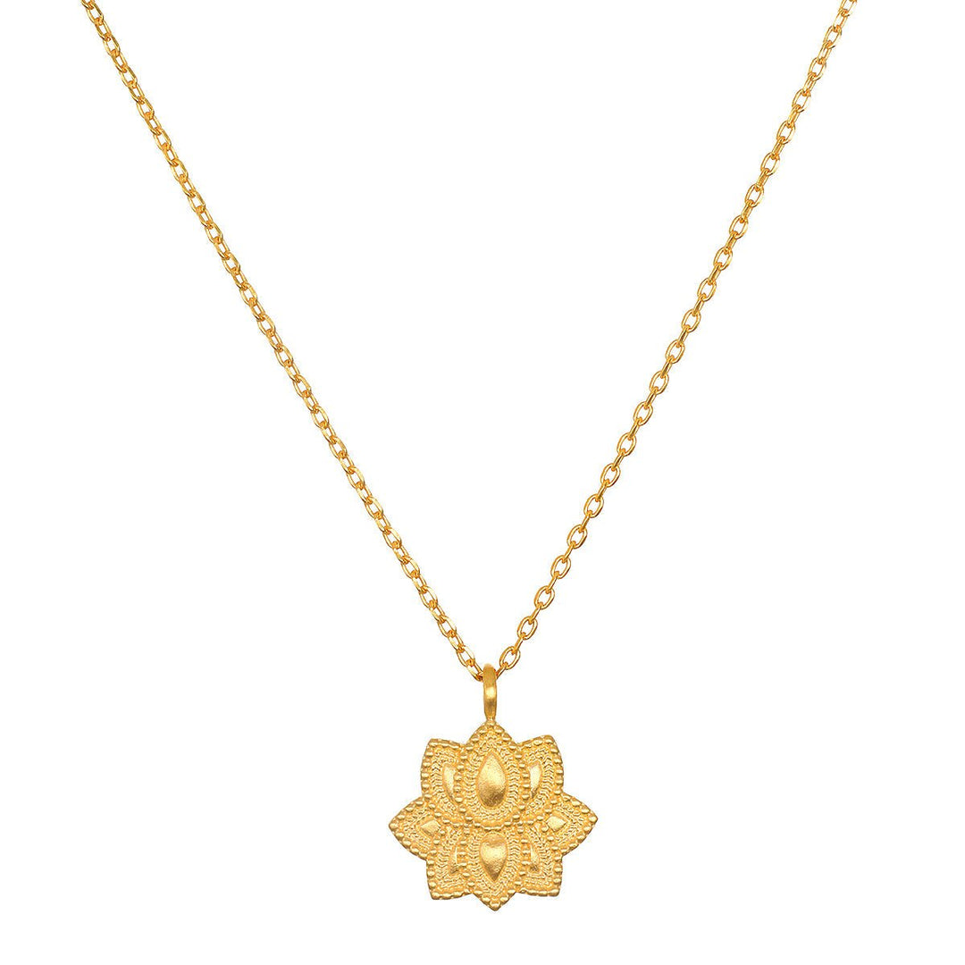 Satya Jewelry Kette Journey Forward Lotus, vergoldet